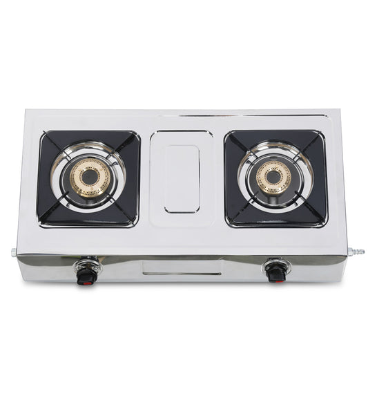 Super Delight 2 Burner Stainless Steel Body LPG Stove