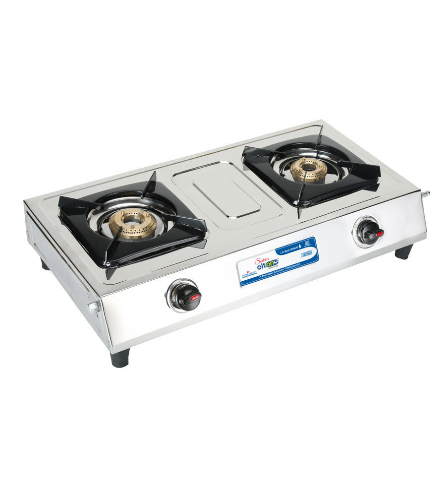 Super Delight 2 Burner Stainless Steel Body LPG Stove