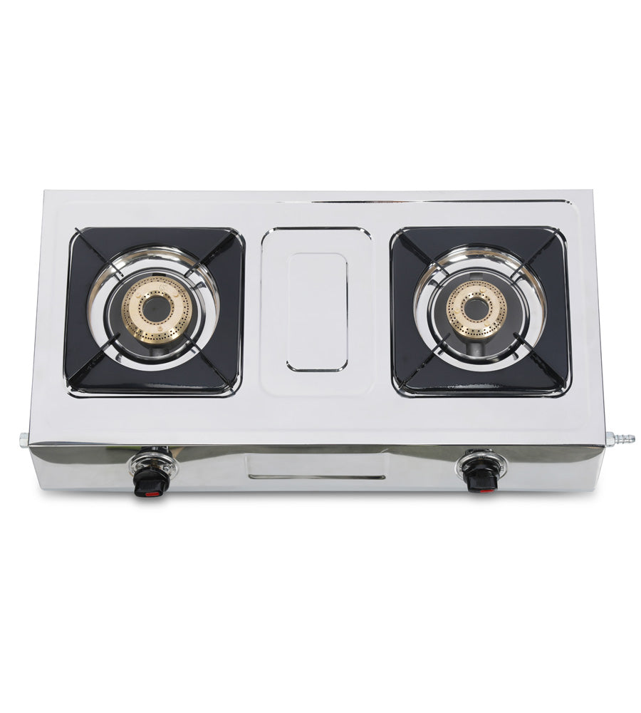 Super Delight 2 Burner Stainless Steel Body LPG Stove