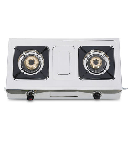 Super Delight 2 Burner Stainless Steel Body LPG Stove